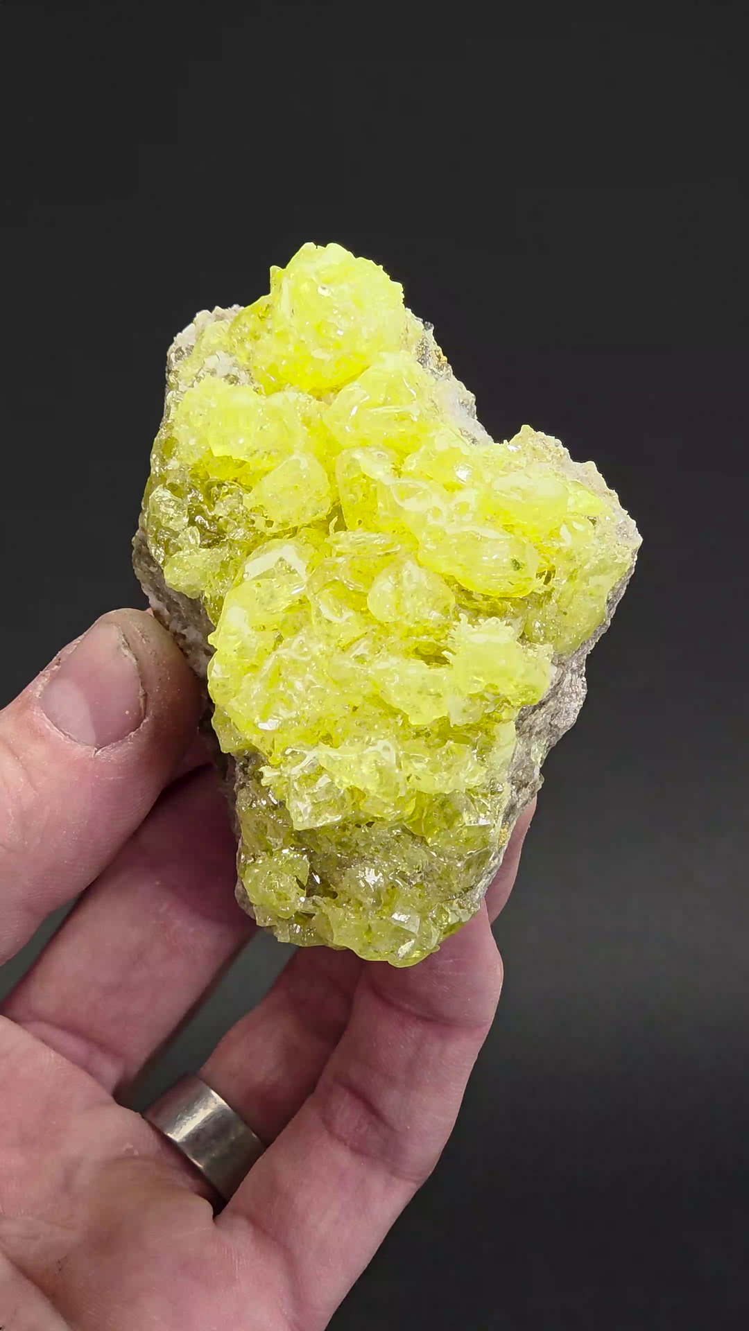 Sulfur Crystals on Matrix from Bolivia TZ1335