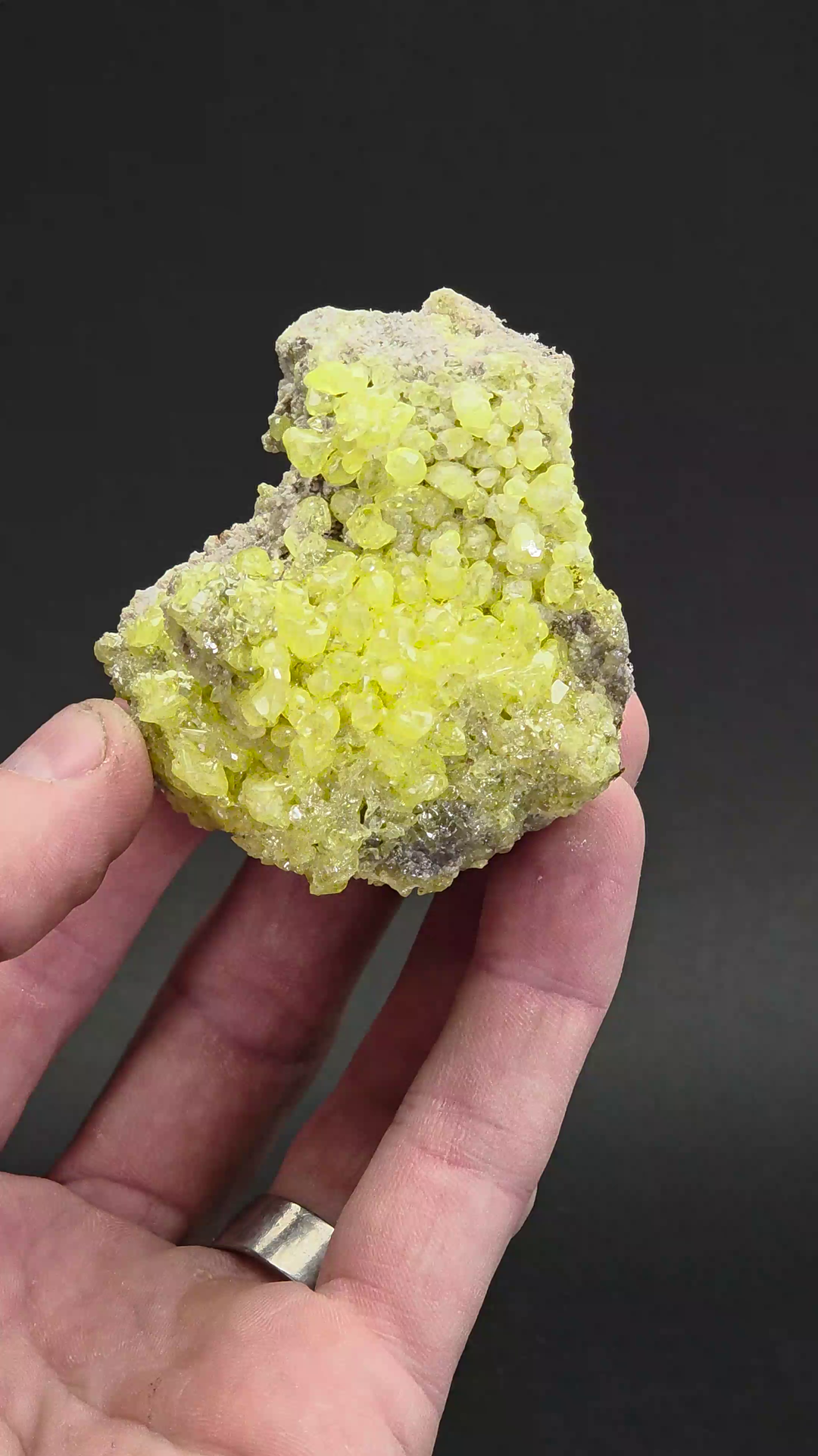 Sulfur Crystals on Matrix from Bolivia TZ1343