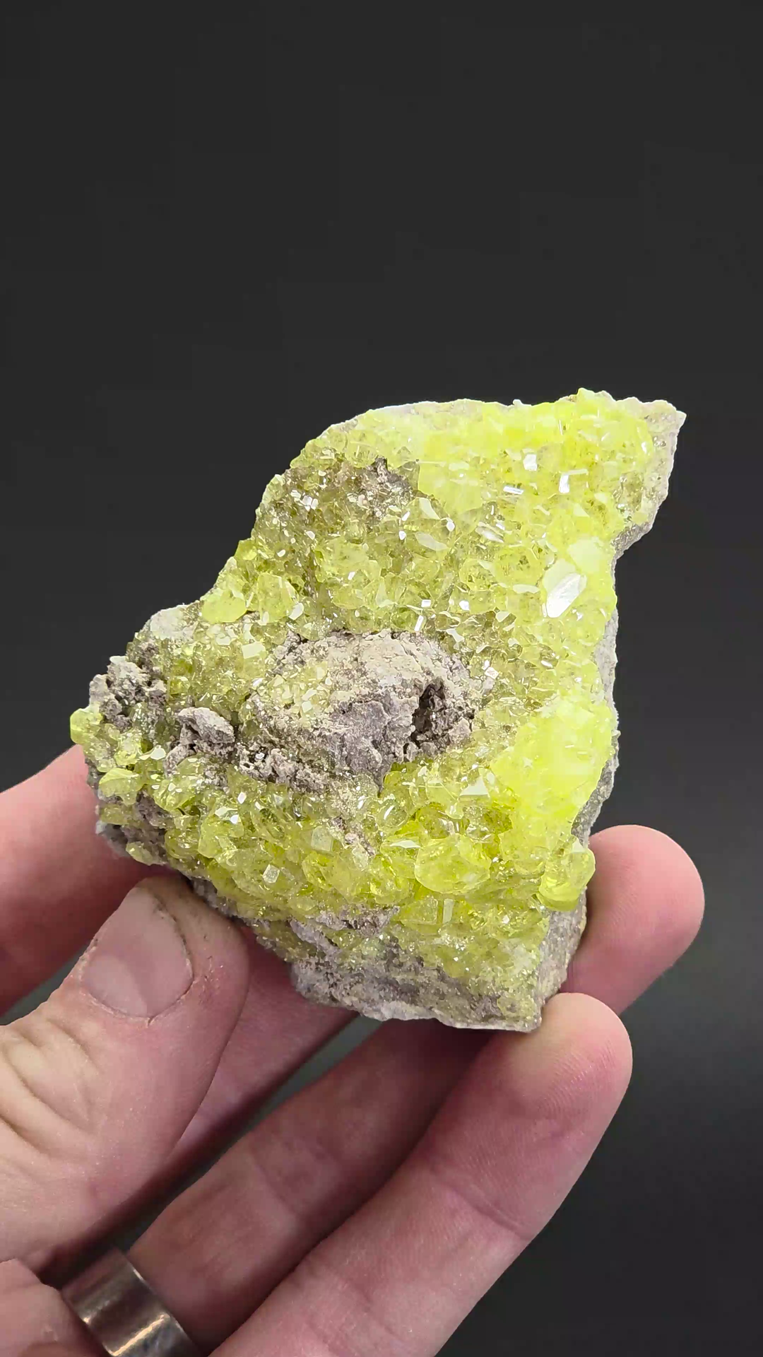 Sulfur Crystals on Matrix from Bolivia TZ1349