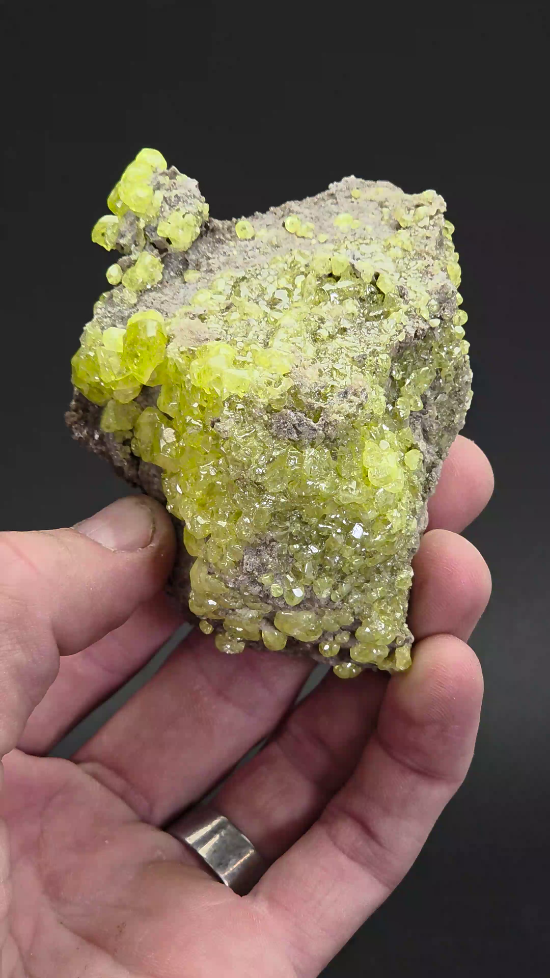 Sulfur Crystals on Matrix from Bolivia TZ1368