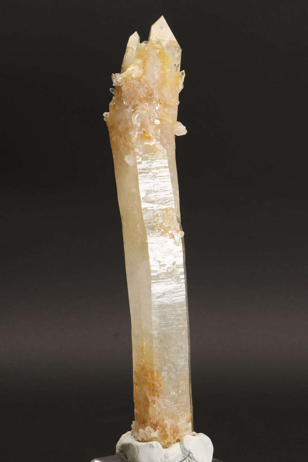 7" Bent Blue Smoke Colombian Lemurian Crystal - Bent Crystal TD1614