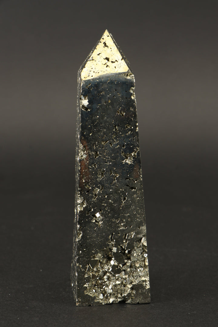 4" Pyrite Obelisk DV083