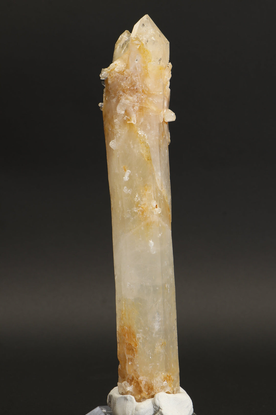 7" Bent Blue Smoke Colombian Lemurian Crystal - Bent Crystal TD1614