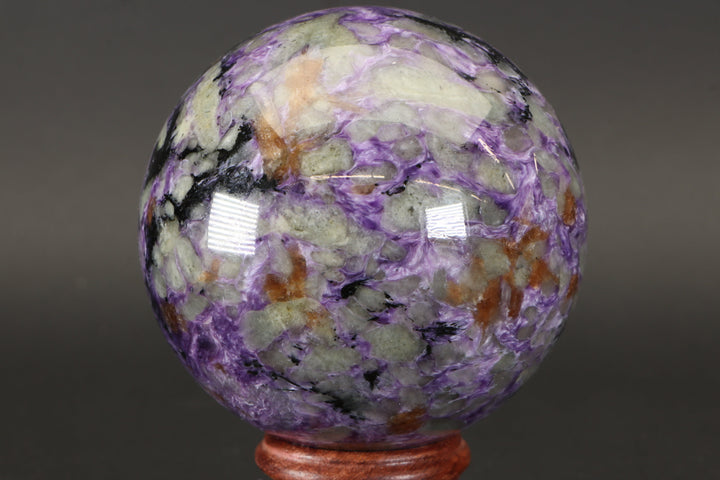 3.1" Russian Charoite Sphere with Stand DM868