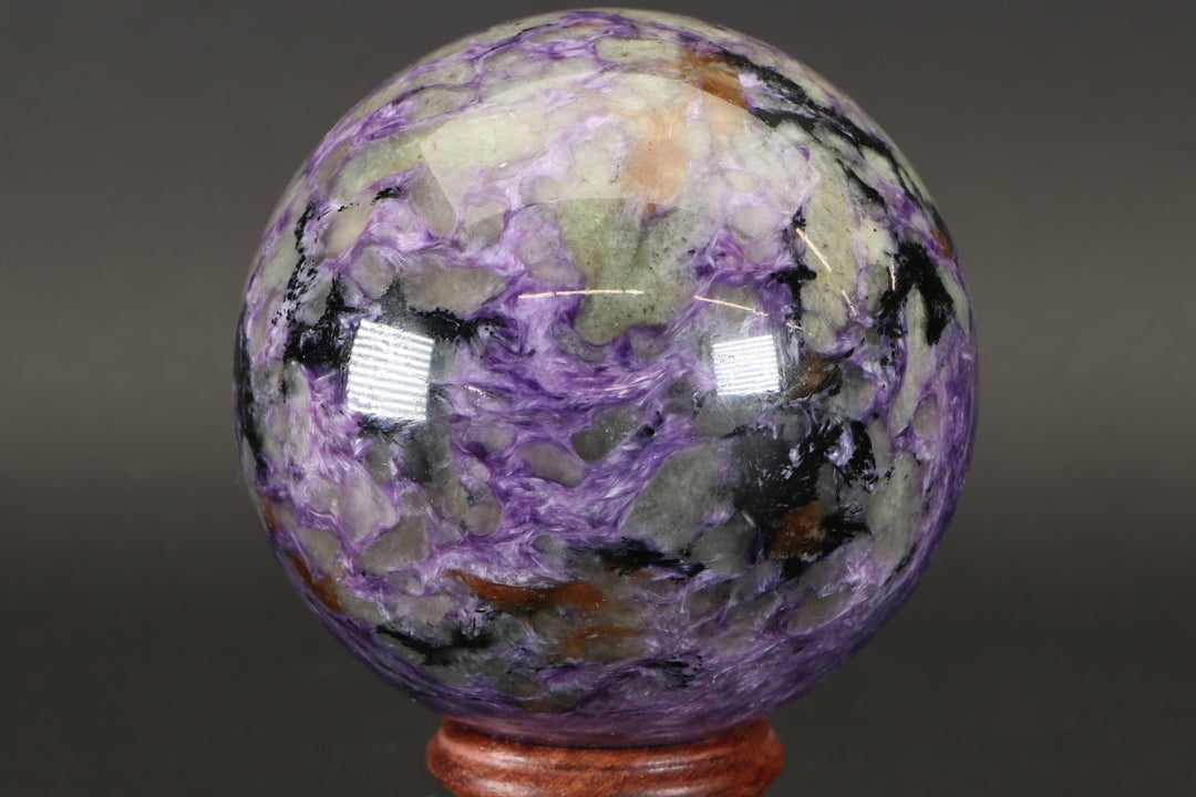 3.1" Russian Charoite Sphere with Stand DM868