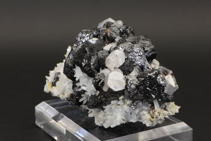 Sphalerite with Calcite and Quartz Specimen - Bor Mine, Dalnegorsk DX1114