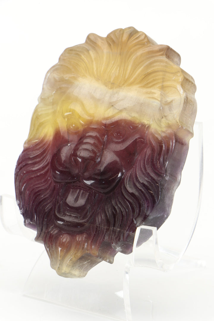 Fluorite Lion Carving DM477