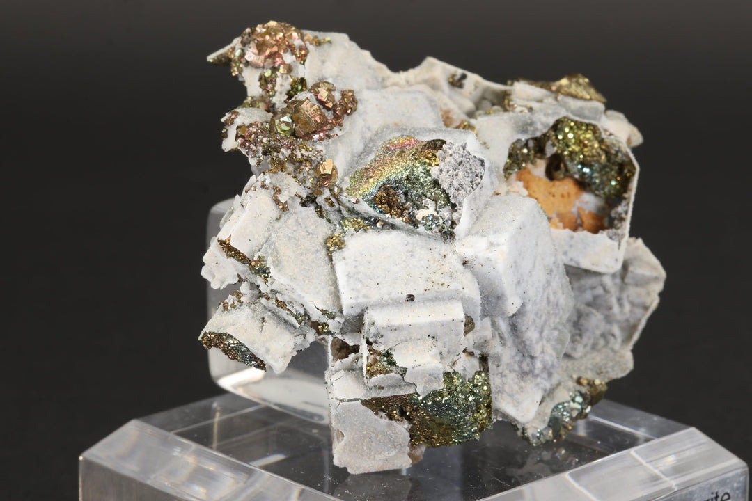 Pyrite and Calcite after Fluorite Pseudomorph Specimen - Dalnegorsk, Russia TD1608