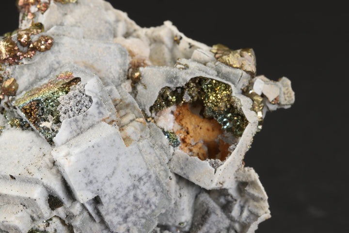 Pyrite and Calcite after Fluorite Pseudomorph Specimen - Dalnegorsk, Russia TD1608