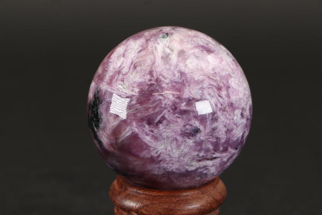 1.6" Russian Charoite Sphere with Stand DA1753