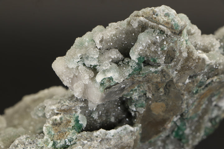 Druzy Quartz on Green Fluorite Specimen from Inner Mongolia, China TU3010