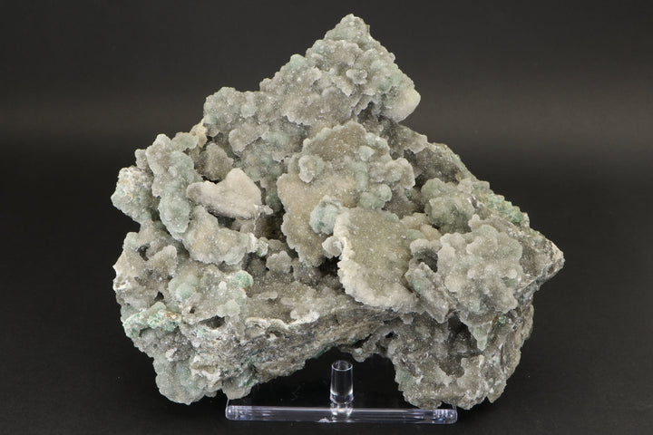 Druzy Quartz on Green Fluorite Specimen from Inner Mongolia, China TU3010