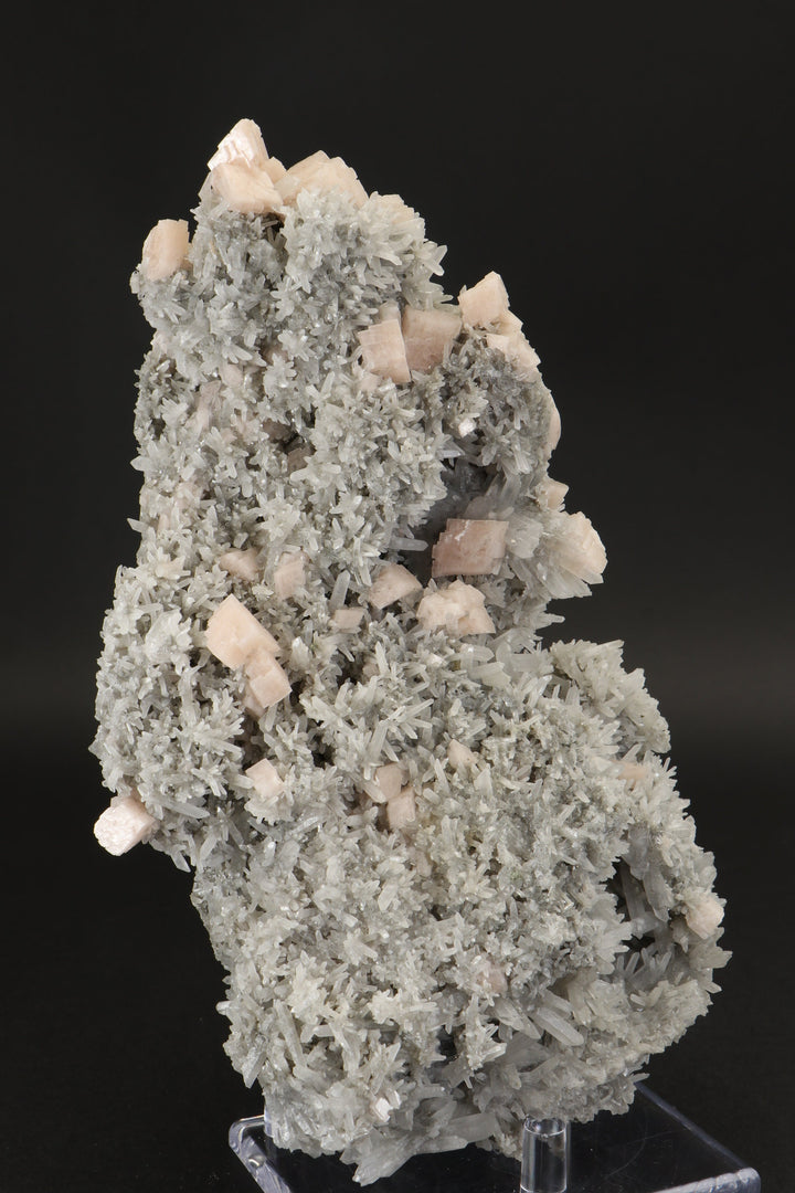 Needle Quartz Cluster with Pink Dolomite Crystals DX1485