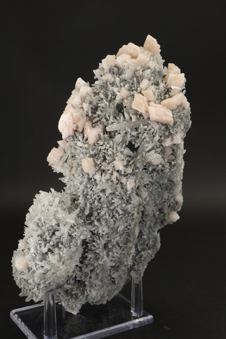 Needle Quartz Cluster with Pink Dolomite Crystals DX1485