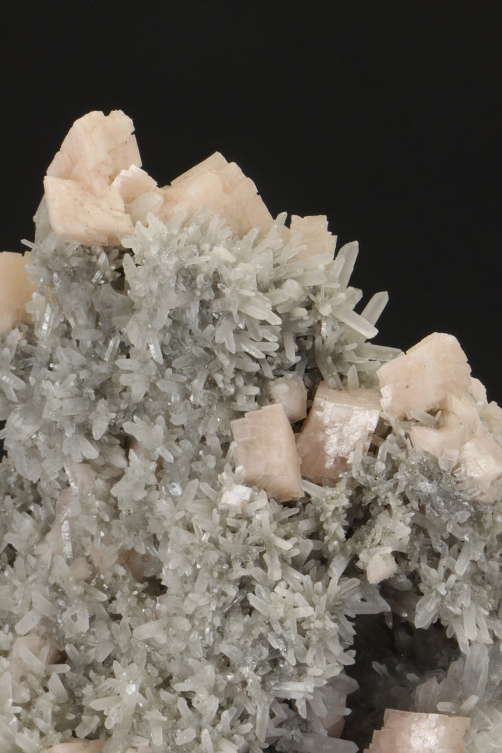 Needle Quartz Cluster with Pink Dolomite Crystals DX1485