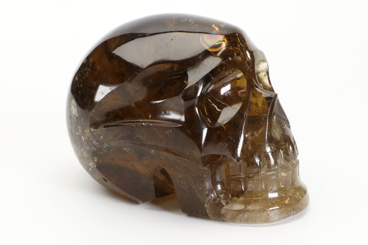 Citrine Crystal Skull Carving TD349