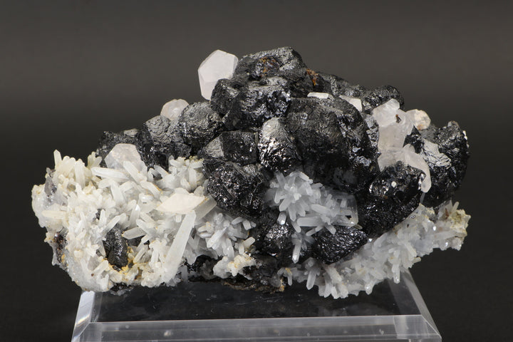 Sphalerite with Calcite and Quartz Specimen - Bor Mine, Dalnegorsk DX1114