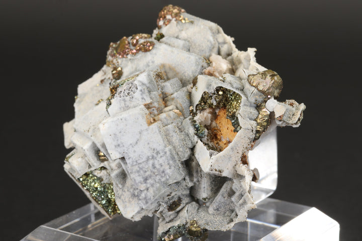 Pyrite and Calcite after Fluorite Pseudomorph Specimen - Dalnegorsk, Russia TD1608