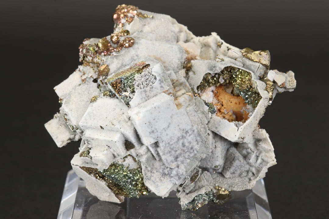 Pyrite and Calcite after Fluorite Pseudomorph Specimen - Dalnegorsk, Russia TD1608