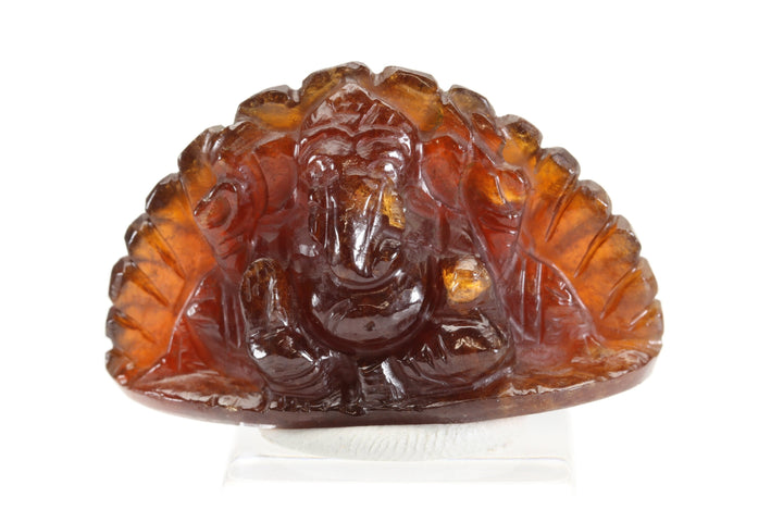 Hessonite Garnet Ganesha Carving DF765