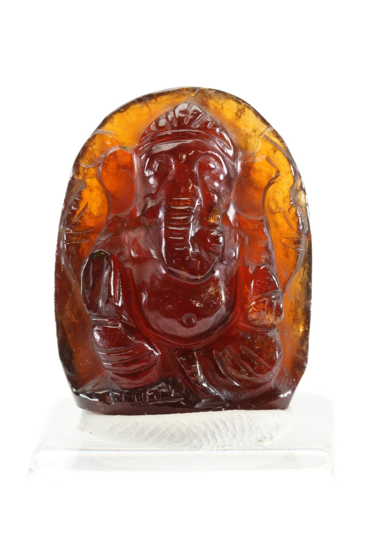 Hessonite Garnet Ganesha Carving DX2981