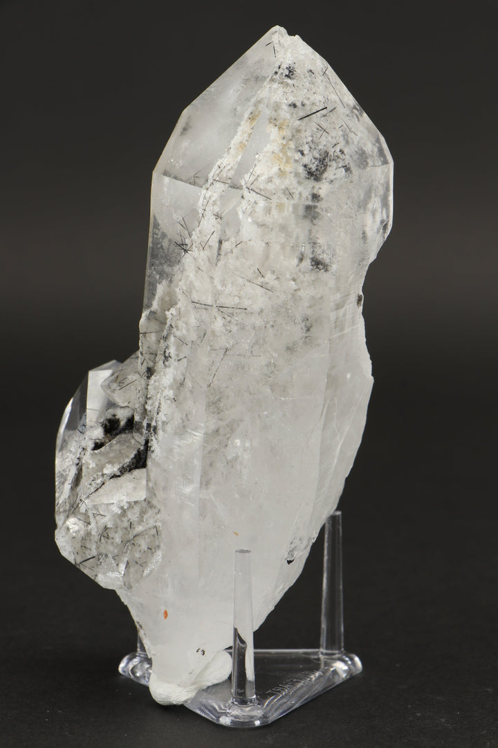 4" Quartz with Chlorite and Black Rutile Inclusions DX792