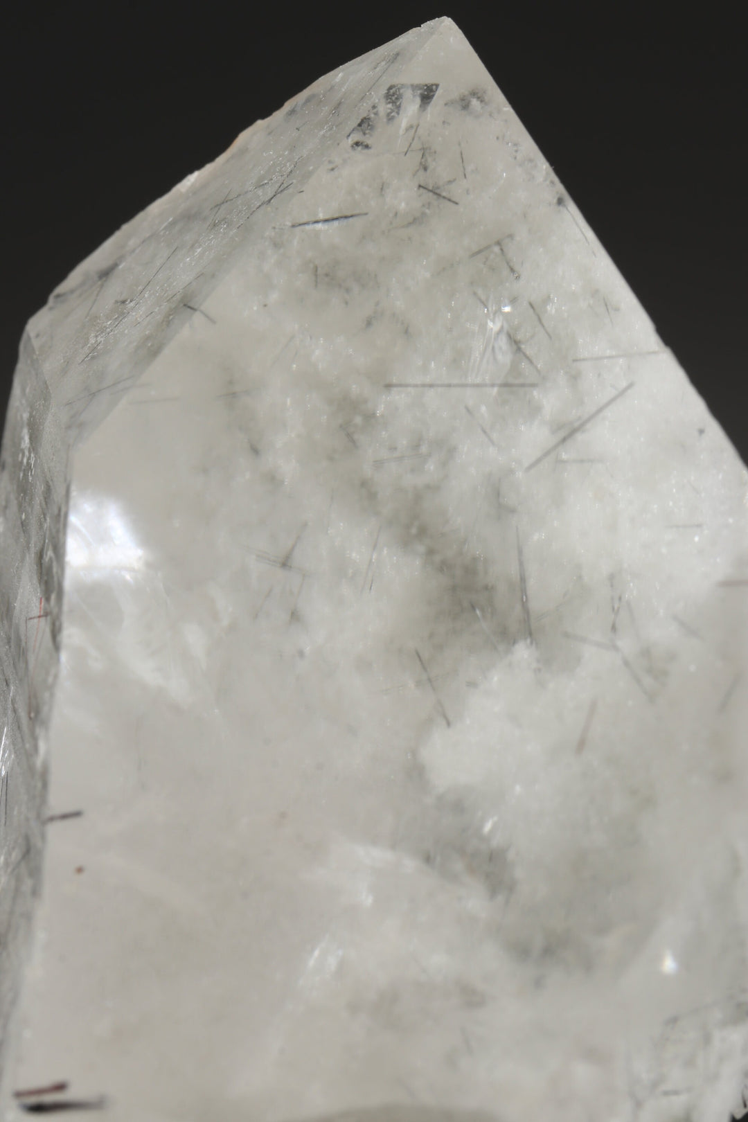 3" Quartz with Chlorite and Black Rutile Inclusions DX814