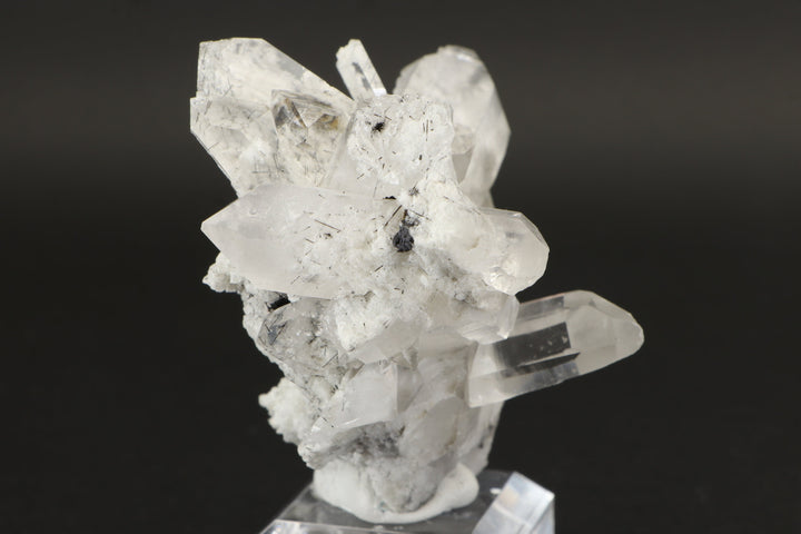 3.25" Quartz Cluster with Chlorite and Black Rutile Inclusions DX810