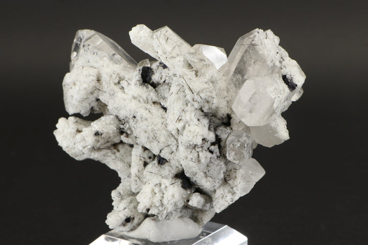 3.25" Quartz Cluster with Chlorite and Black Rutile Inclusions DX810