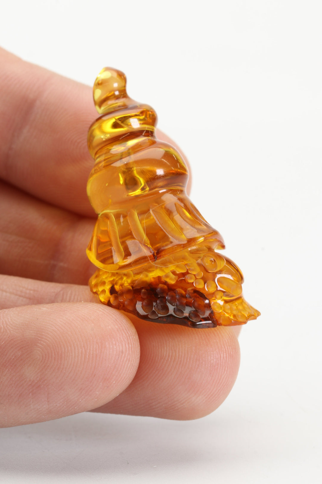 Baltic Amber Snail Carving TD3840