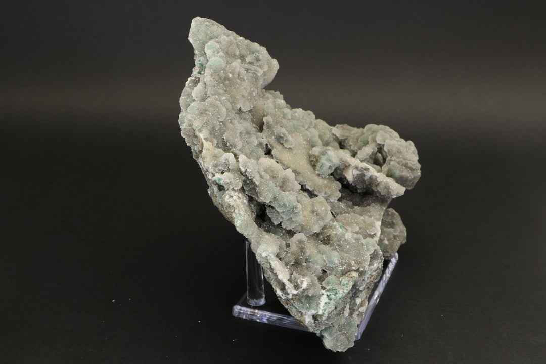 Druzy Quartz on Green Fluorite Specimen from Inner Mongolia, China TU3010