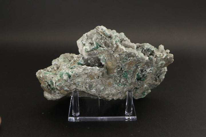 Druzy Quartz on Green Fluorite Specimen from Inner Mongolia, China TU3010