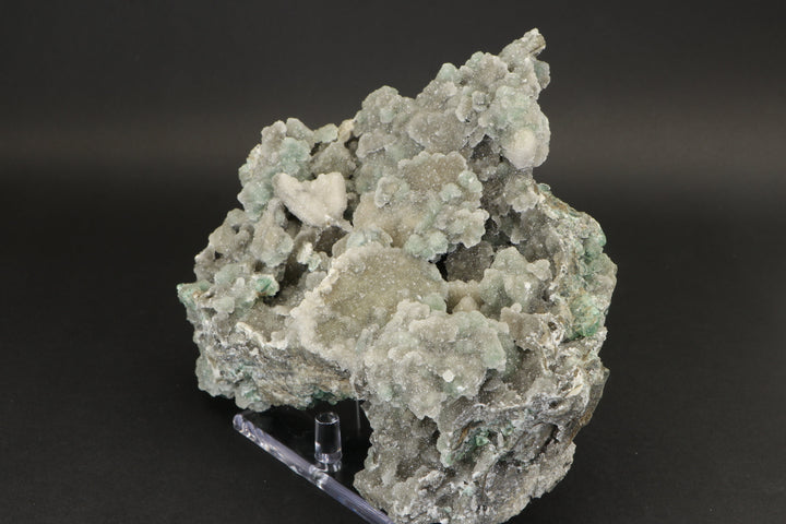 Druzy Quartz on Green Fluorite Specimen from Inner Mongolia, China TU3010