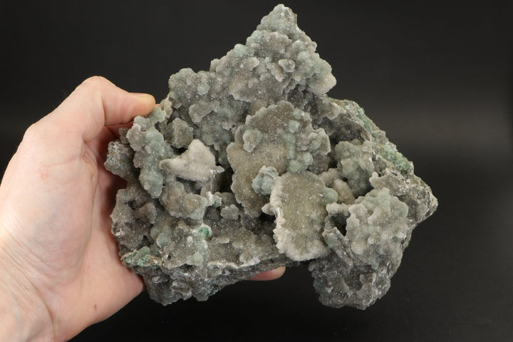 Druzy Quartz on Green Fluorite Specimen from Inner Mongolia, China TU3010