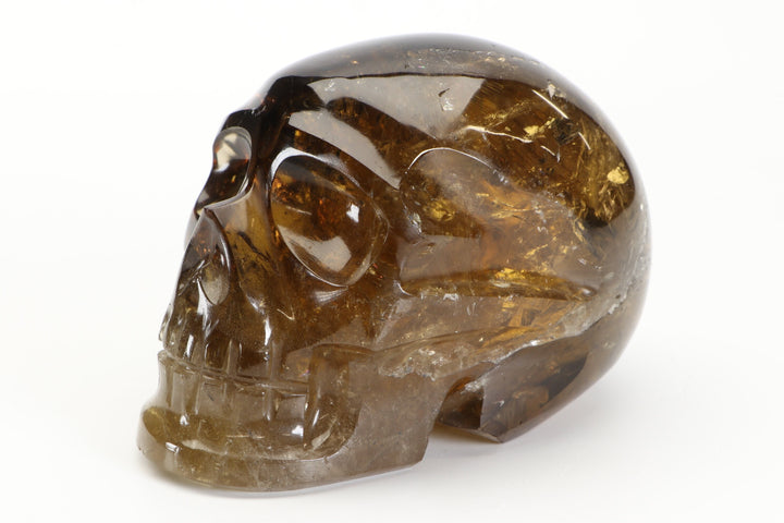 Citrine Crystal Skull Carving TD349