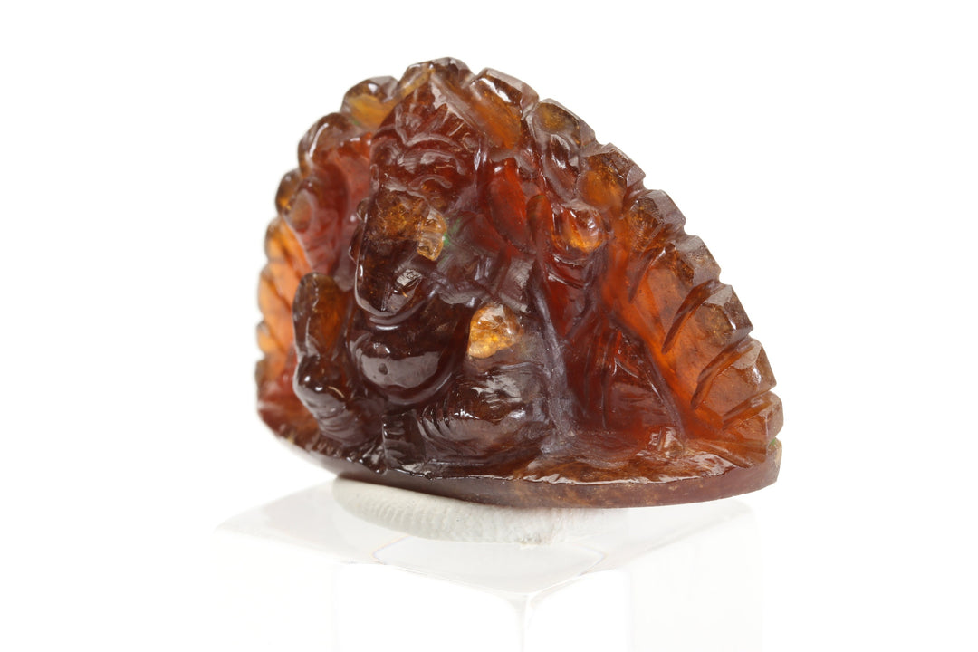 Hessonite Garnet Ganesha Carving DF765