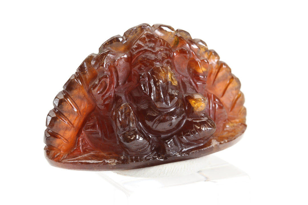 Hessonite Garnet Ganesha Carving DF765