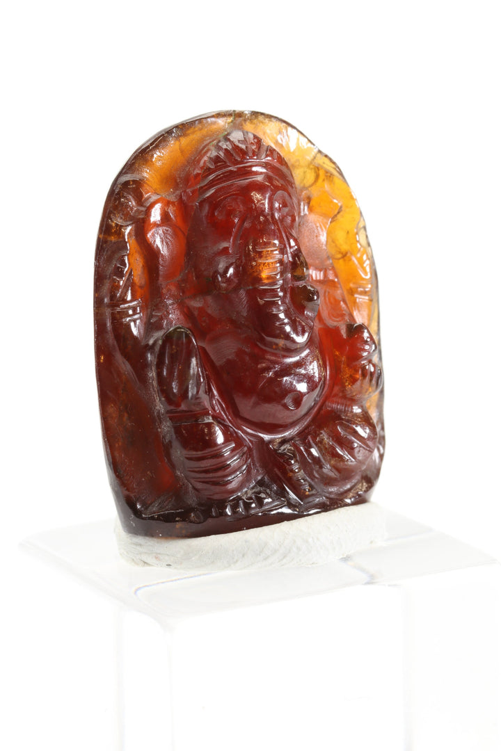 Hessonite Garnet Ganesha Carving DX2981