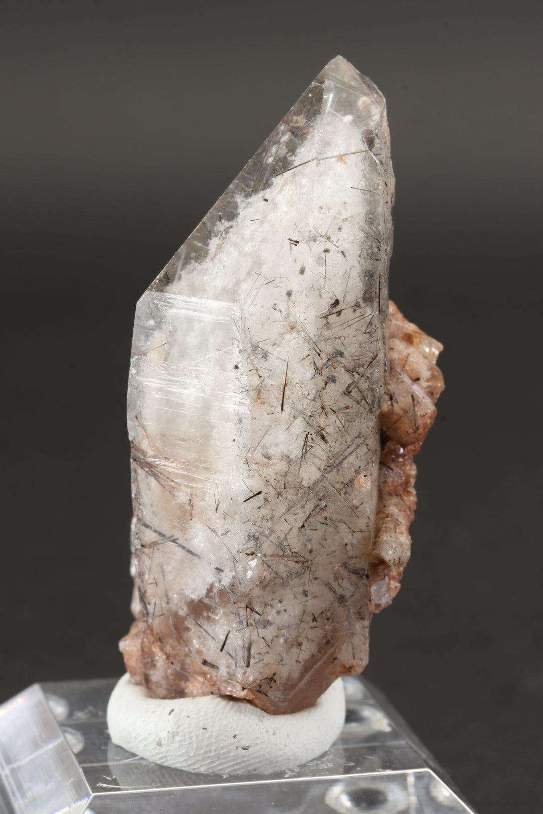 2.25" Quartz with Chlorite and Black Rutile Inclusions DX851