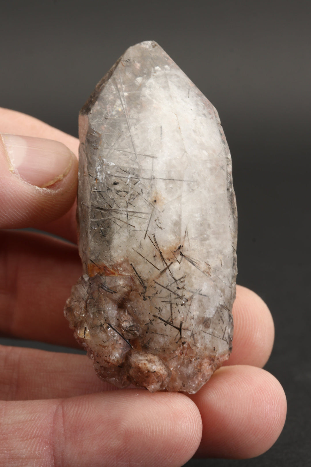 2.25" Quartz with Chlorite and Black Rutile Inclusions DX851