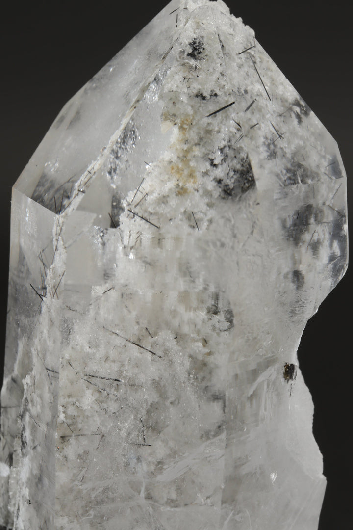 4" Quartz with Chlorite and Black Rutile Inclusions DX792