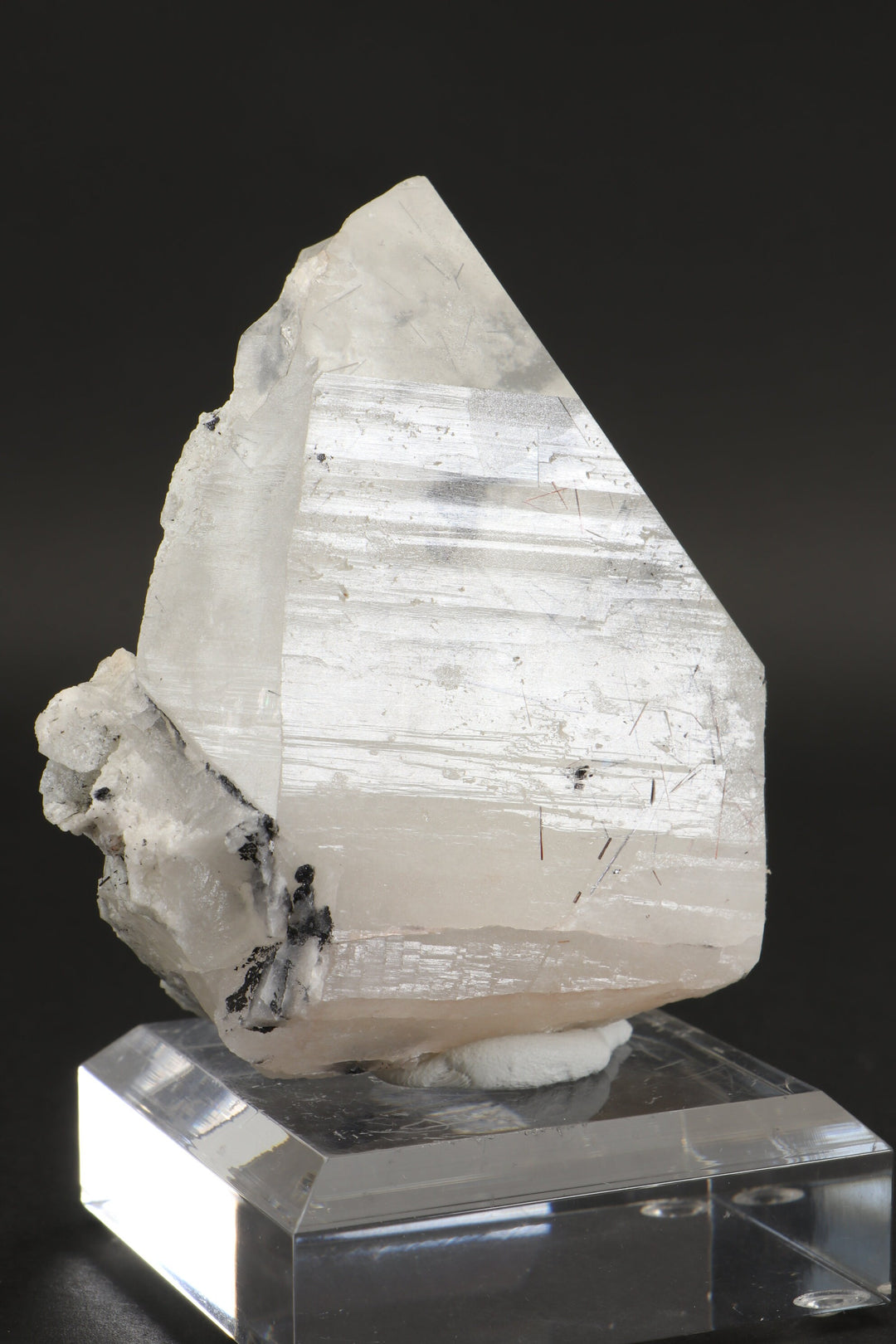 3" Quartz with Chlorite and Black Rutile Inclusions DX814