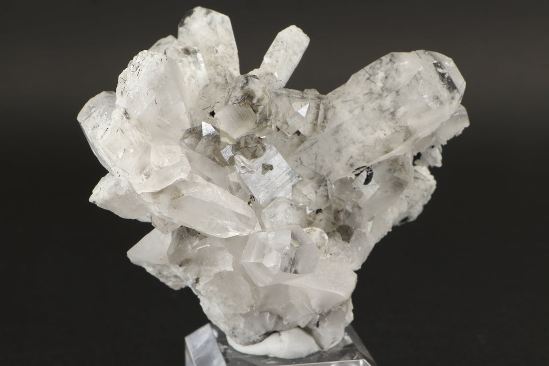 3.25" Quartz Cluster with Chlorite and Black Rutile Inclusions DX810