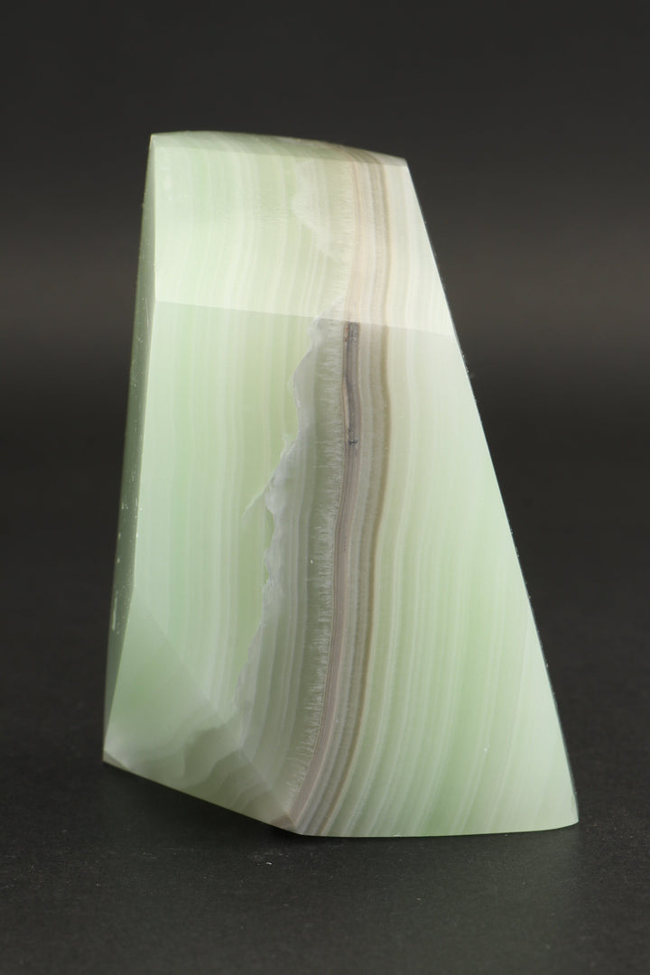 Fluorescent Banded Green Calcite Freeform TZ108