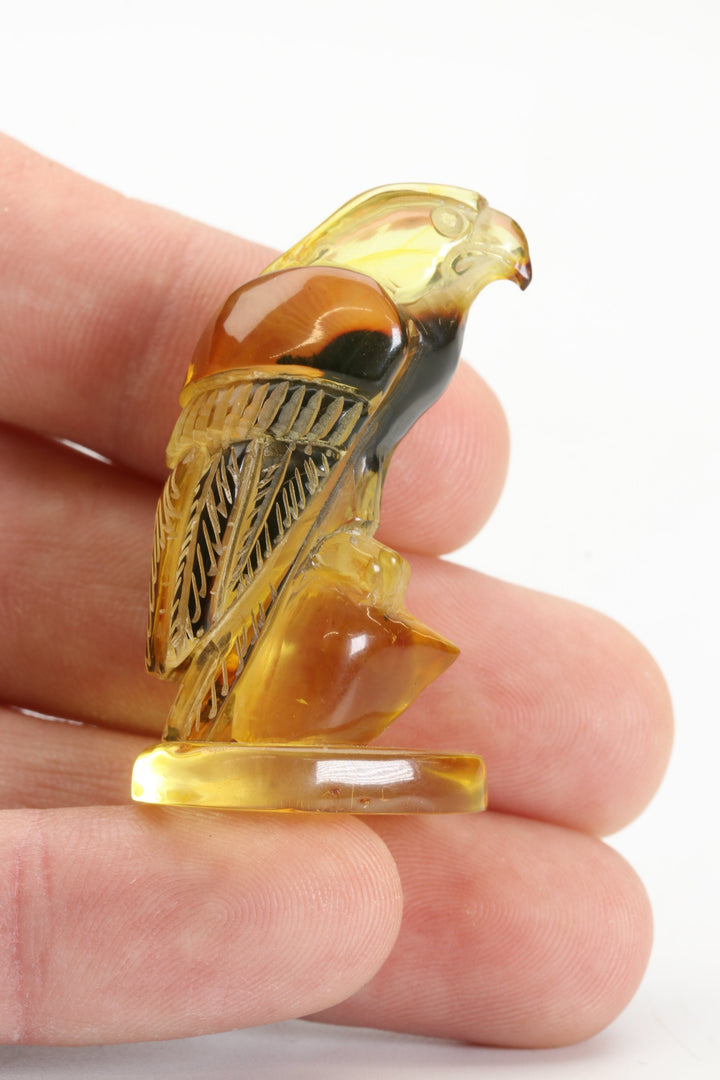 Baltic Amber Hawk Carving TD3998