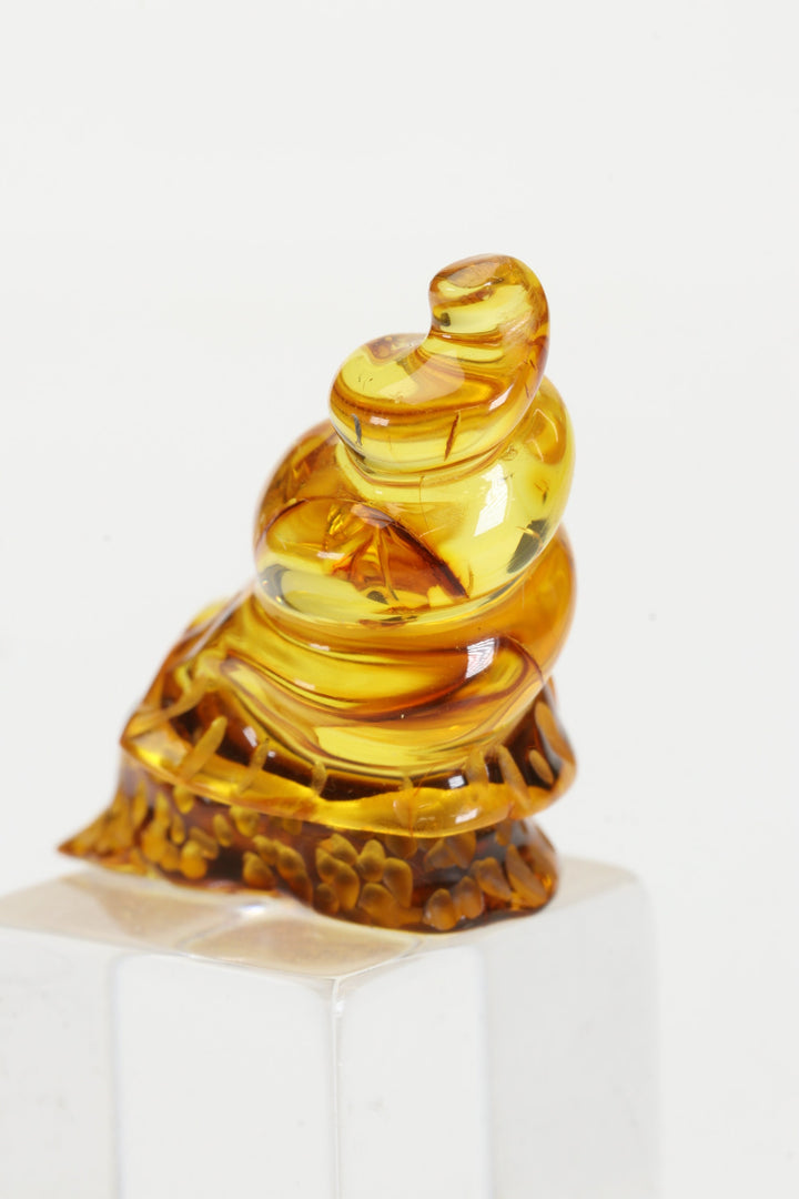 Baltic Amber Snail Carving TD3840