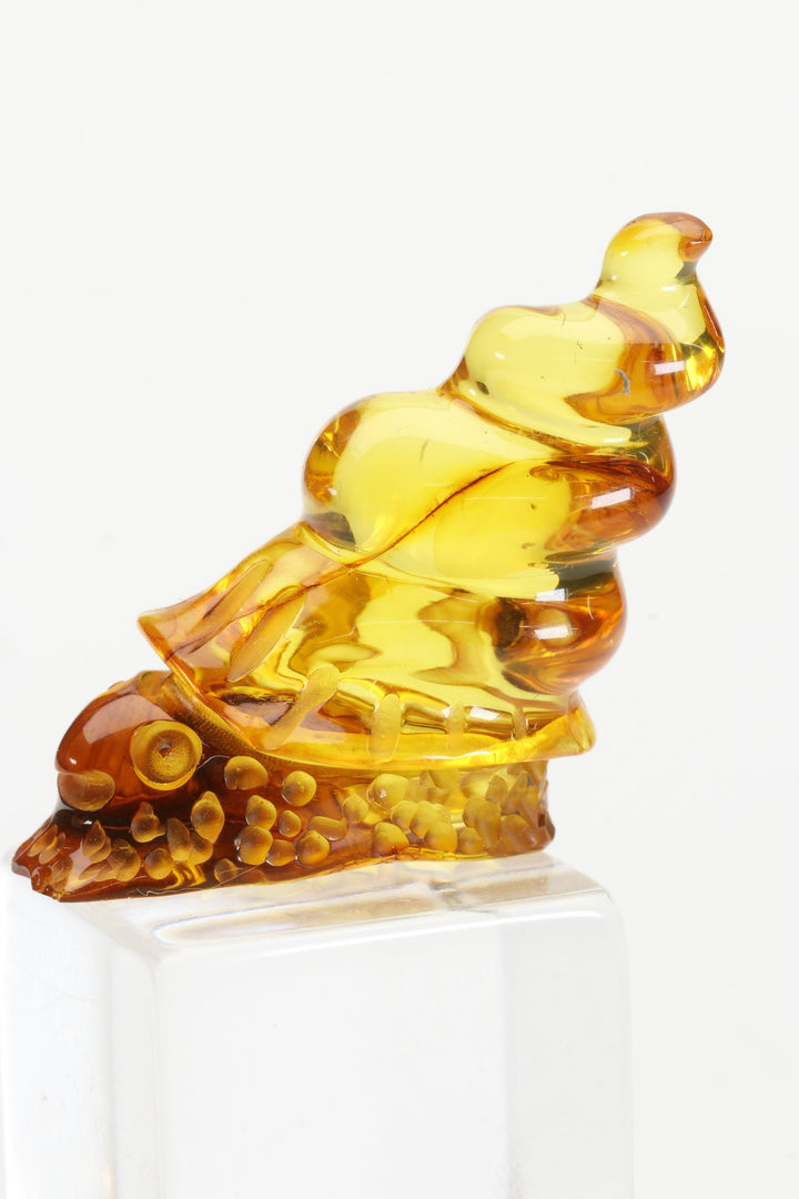 Baltic Amber Snail Carving TD3840