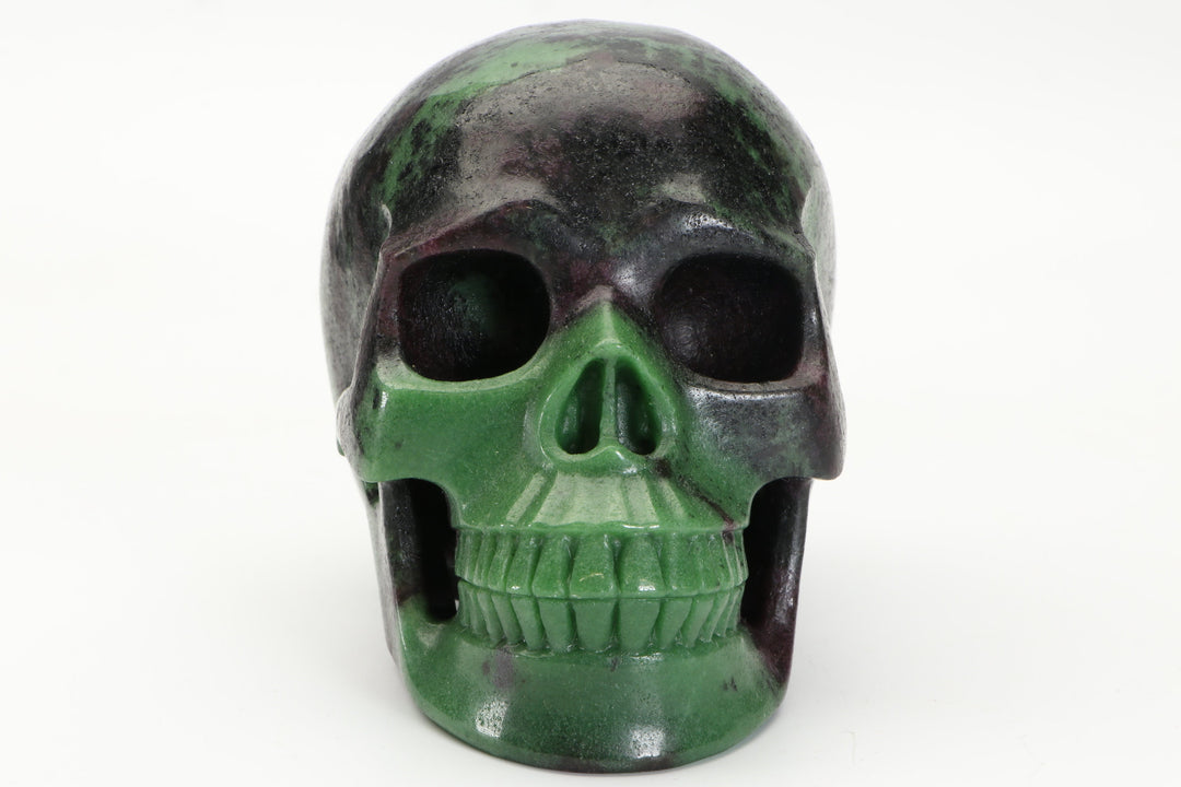 Ruby Zoisite Skull Carving TU1251