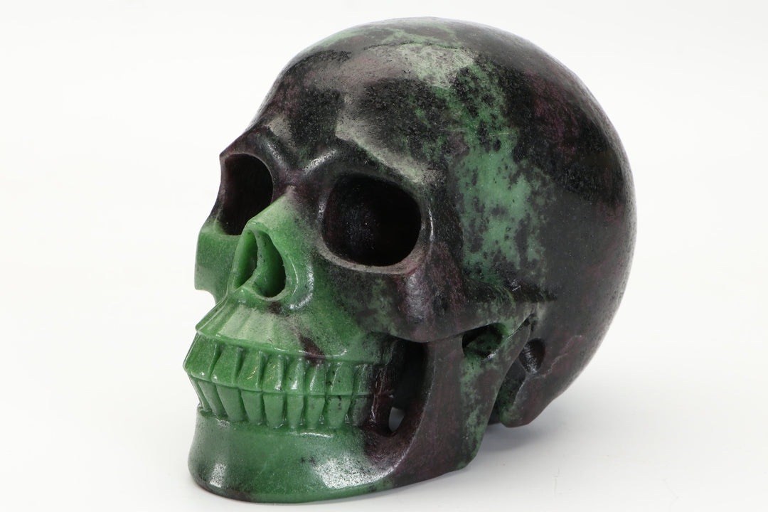 Ruby Zoisite Skull Carving TU1251