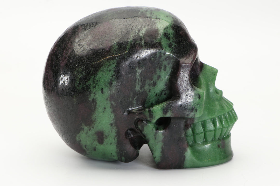 Ruby Zoisite Skull Carving TU1251